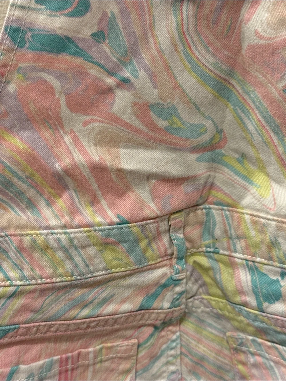 The Children's Place Pastel Marble-Print Short Overalls